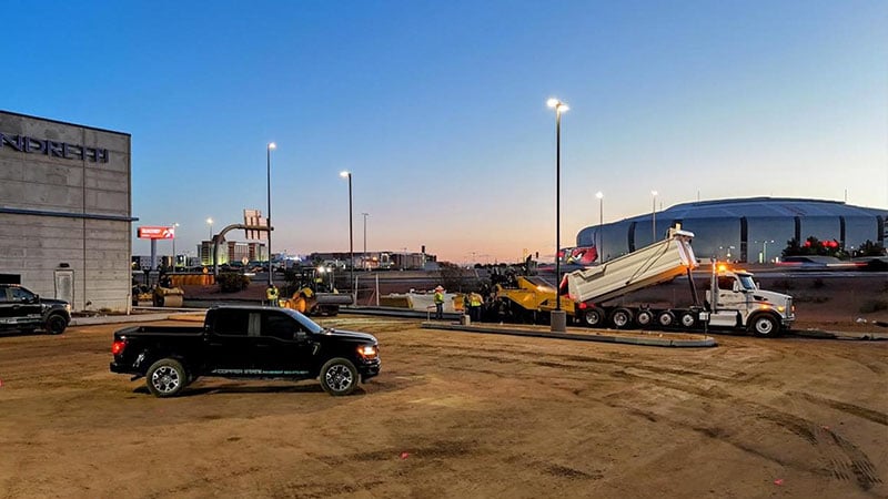 andrett parking lot grading