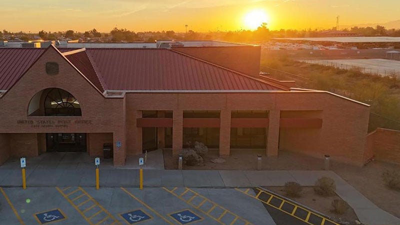 casa grande post office parking lot ADA markings