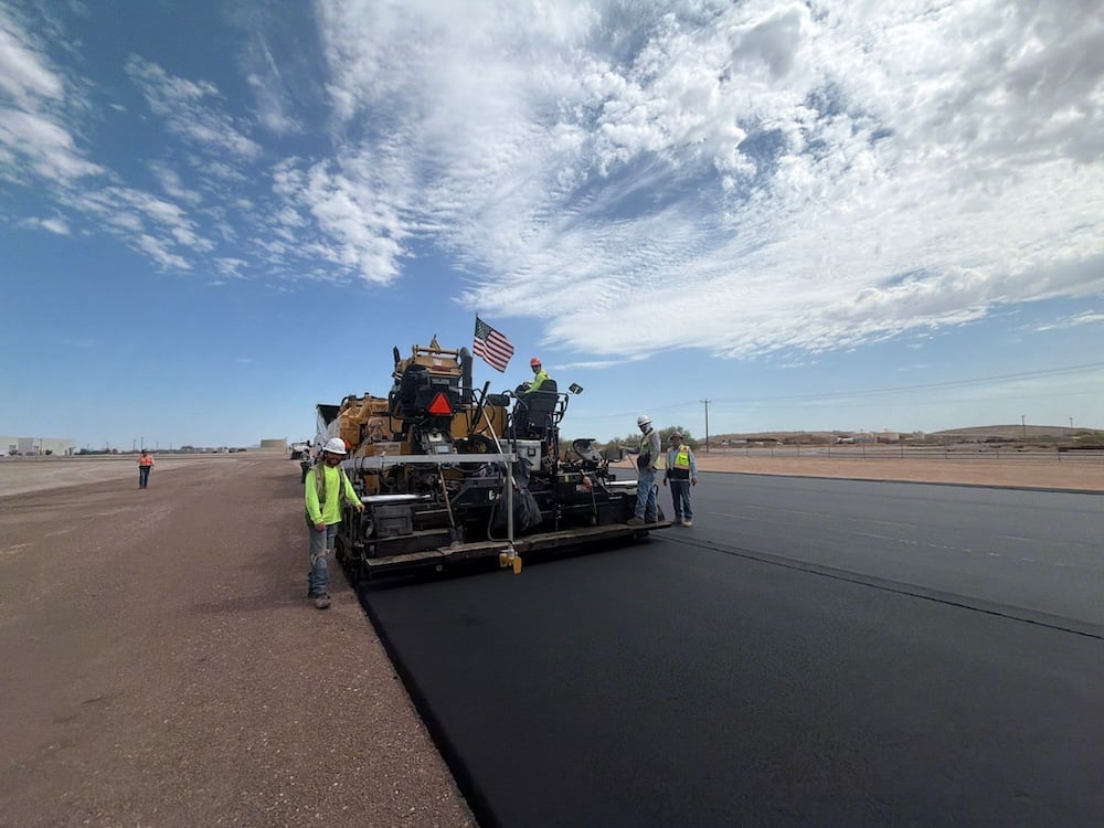 Laying pavement at Apex Motor Club